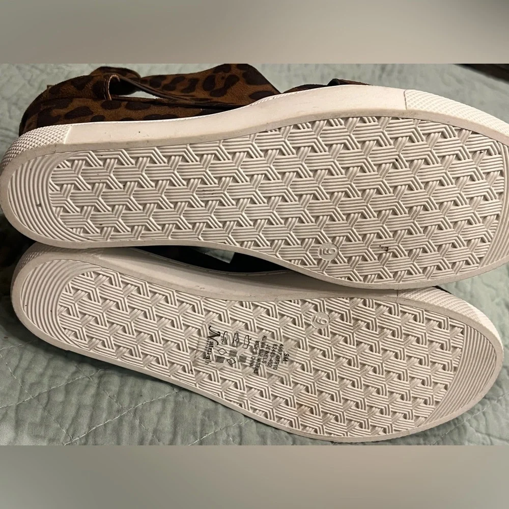 Natural Reflections Cheetah Print Wedge Sneakers- ladies size 9